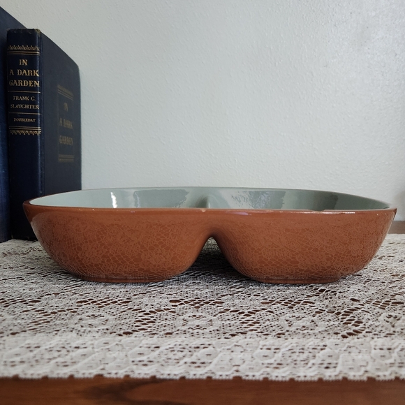 Vintage Stangl Pottery Rectagle Divided Serving Dish